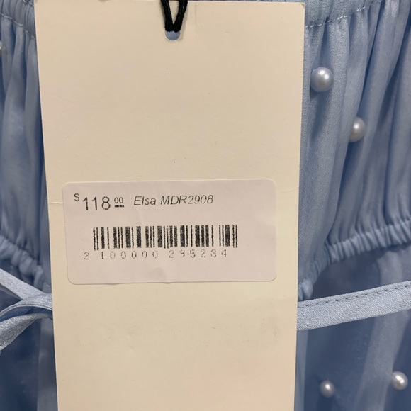 Baby blue dress with pearl sequins - Picture 4 of 5